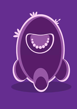 Purple Rocket Cartoon