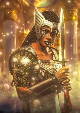 Warrior Woman with Spear