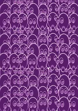 Purple cute rocket Pattern