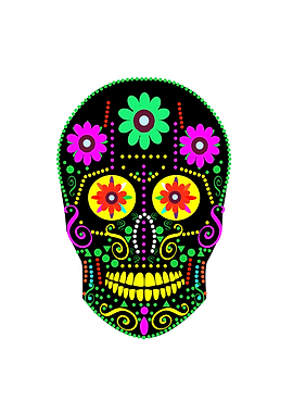 Sugar floral Skull Design