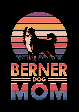 Berner Dog Mom Retro Bernese Mountain Dog Design