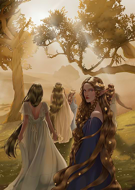Elven Women in a Forest