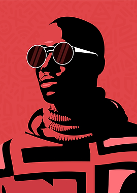 Silhouette Portrait in Red