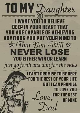 To My Daughter Inspirational Quote