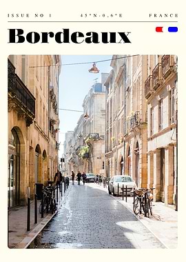Bordeaux France Travel Art Poster