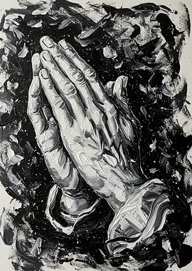 Praying Hands Painting
