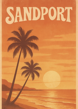 Sandport Sunset Poster