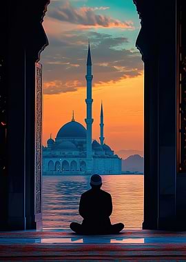 Mosque Sunset View
