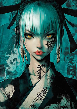 Anime Girl with Tattoos