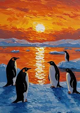 Penguin Sunset