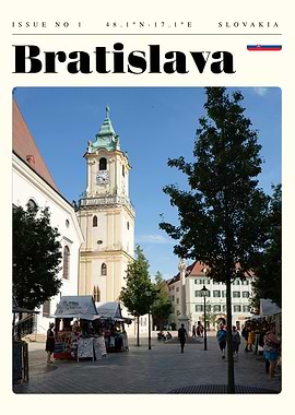 Bratislava Slovakia Travel Art Poster