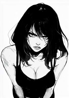 Angry Anime Girl, Portrait