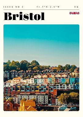 Bristol England Travel Art Poster