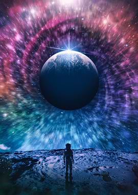 Astronaut and Planet