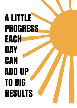 Progress & Sun Positive Affirmations Motivational Quotes