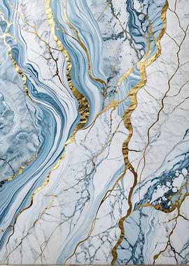 Blue and Gold Marble