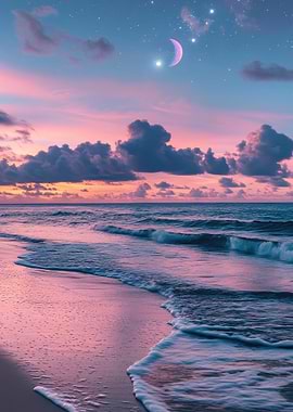 Pink Sunset Beach