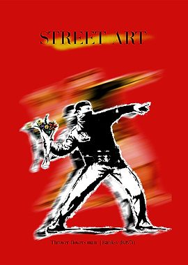 Flower Thrower Man | Street Art