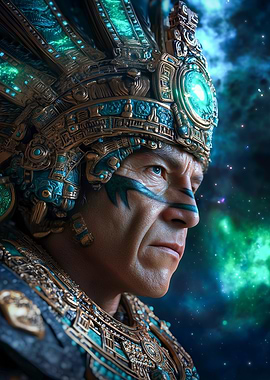 Aztec Warrior Portrait