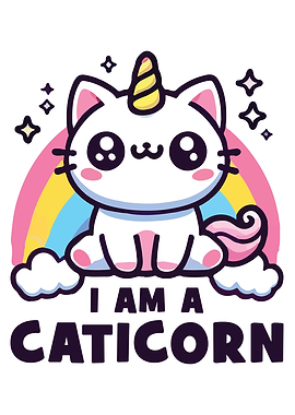I Am a Caticorn – Cute Rainbow Cat Unicorn Kawaii