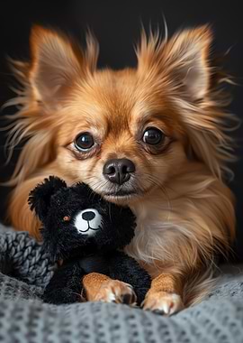 Chihuahua with Teddy Bear