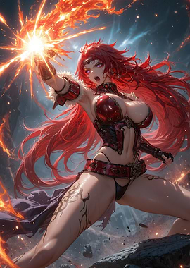 Fiery Red-Haired Warrior