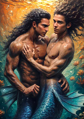 'Ebb and Flow' - Merman Painting