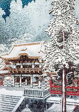 Snowy Temple Gate