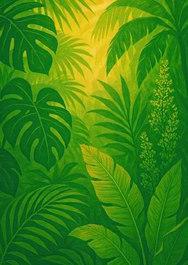 Tropical Leaf Painting