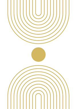 Golden Arches Abstract Art