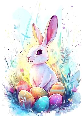 Easter Bunny with Eggs
