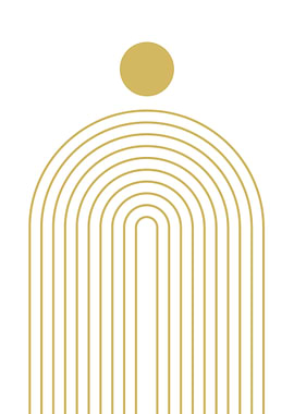 Golden Arches Abstract Art