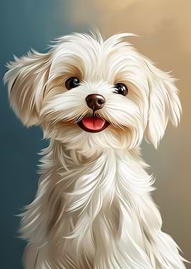 Maltese Puppy Portrait