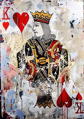 King of Hearts Street Art