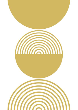 Golden Circle Abstract Art