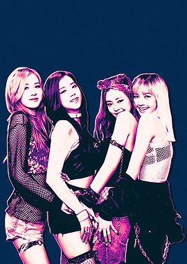 Blackpink K-Pop Girl Group Portrait