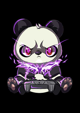 Fiery Gamer Panda