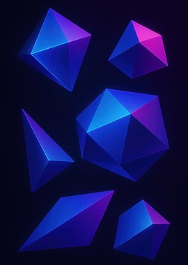 Neon Geometric Shapes