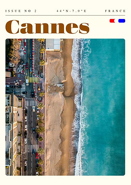 Cannes France Travel Art Poster