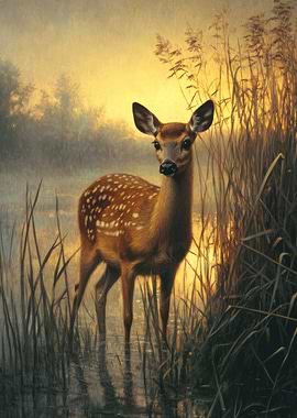 Fawn in Golden Light
