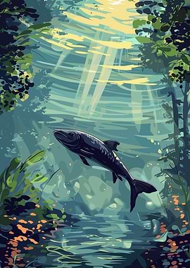 Fish in Sunlit Water