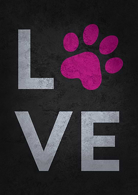 LOVE Paw Print – Cute Pet Lover Design for Dog & Cat Owners
