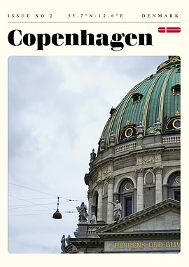 Copenhagen Denmark Travel Art Poster