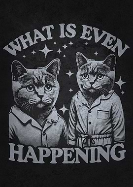 What Is Even Happening – Funny Cat Meme for Millennials & Gen Z