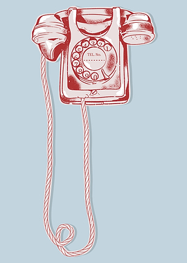 Vintage Rotary Phone Illustration