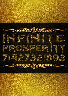 Gold Glitter Infinite Prosperity Grabovoi