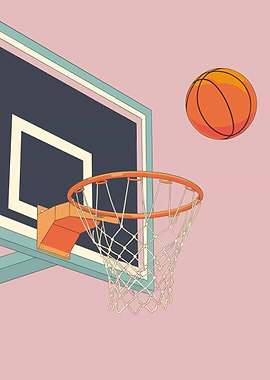 Basketball Hoop Illustration