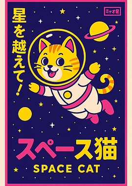 Space Cat Illustration