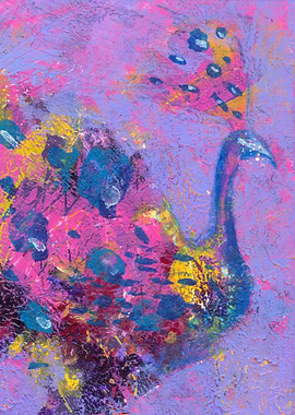 Abstract Peacock Painting