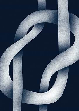 KNOTFORM II – Minimal Twisted Line Poster